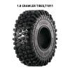 INJORA 1.0 Tires - S5 Rock Terrain Crawler Tires for TRX4M SCX24 AX24 FCX24 Upgrade Parts,64 * 24mm,T1011 view 2