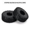 INJORA 1.0 Tires - S5 Rock Terrain Crawler Tires for TRX4M SCX24 AX24 FCX24 Upgrade Parts,64 * 24mm,T1011 view 4