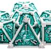 AUSTOR 7-Die Metal DND Dice Set Dungeons and Dragons Polyhedral Roll Playing Dice with Box D20 D12 D10 D% D8 D6 D4 for Pathfinder MTG RPG Board Games view 1