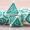 AUSTOR 7-Die Metal DND Dice Set Dungeons and Dragons Polyhedral Roll Playing Dice with Box D20 D12 D10 D% D8 D6 D4 for Pathfinder MTG RPG Board Games view 4