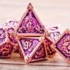 AUSTOR 7-Die Metal DND Dice Set Dungeons and Dragons Polyhedral Roll Playing Dice with Box D20 D12 D10 D% D8 D6 D4 for Pathfinder MTG RPG Board Games view 4