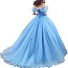 CharmingBridal Cinderella Princess Dress Off Shoulder Ball Gown Costume Quinceanera Dresses Emerald Green view 2