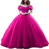 CharmingBridal Cinderella Princess Dress Off Shoulder Ball Gown Costume Quinceanera Dresses Hot Pink view 1