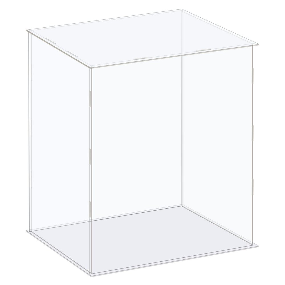 MECCANIXITY Acrylic Display Case Box Clear Dustproof Protection Showcase 10x8.3x12.2 Inch for Collectibles Display