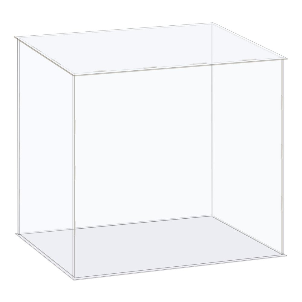 MECCANIXITY Acrylic Display Case Box Clear Dustproof Protection Showcase 16.1x10x14.1 Inch for Collectibles Display