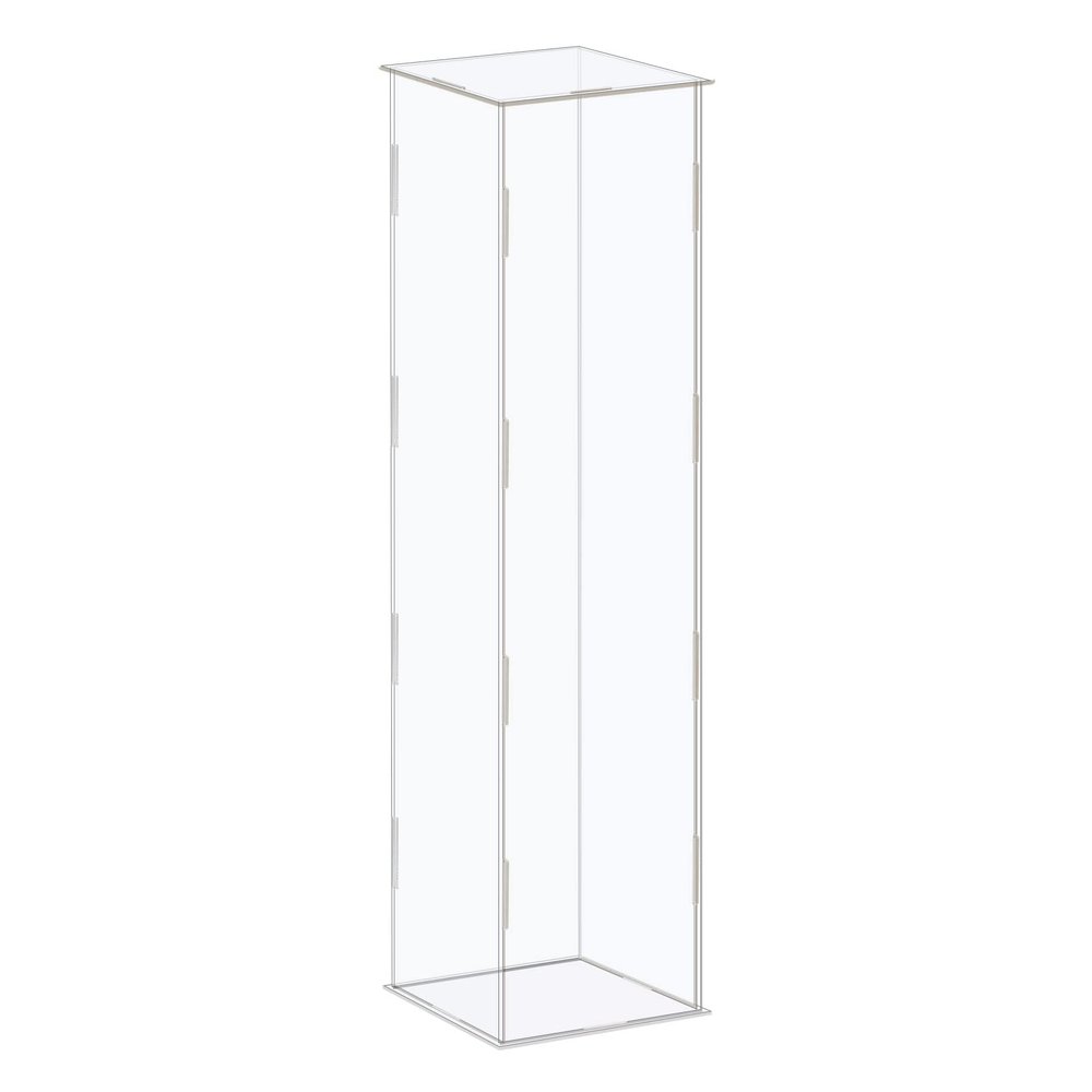 MECCANIXITY Acrylic Display Case Box Clear Dustproof Protection Showcase 4.3x4.3x16.1 Inch for Collectibles Display
