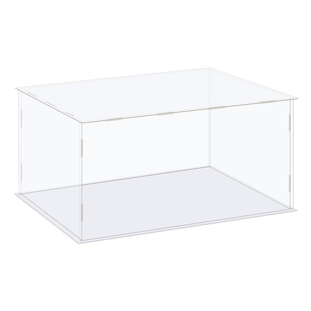 MECCANIXITY Acrylic Display Case Box Clear Dustproof Protection Showcase 16.1x14.1x8.3 Inch for Collectibles Display