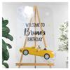 Personalized To The Moon Birthday Party Welcome Sign - Customized Astronaut Theme Birthday Party Sign - Custom Outer Space Birthday Decorations (PVC Board) view 1