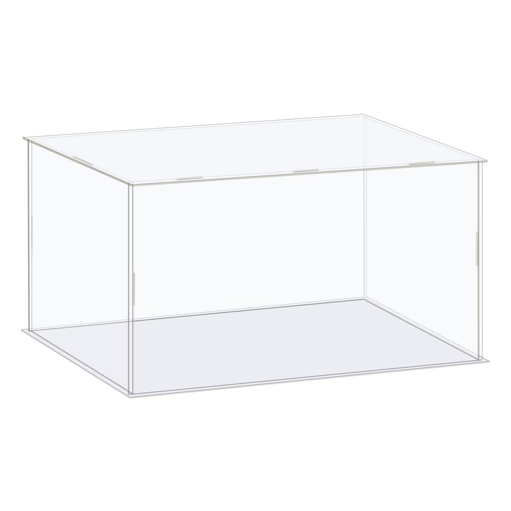 MECCANIXITY Acrylic Display Case Box Clear Dustproof Protection Showcase 14.1x6.3x4.3 Inch for Collectibles Display