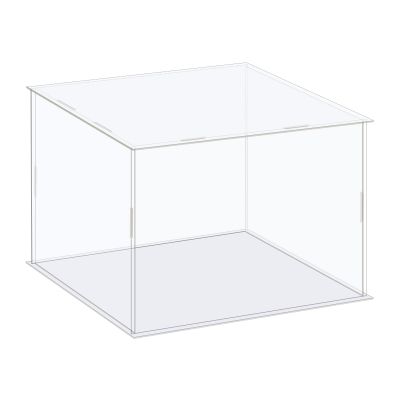 MECCANIXITY Acrylic Display Case Box Clear Dustproof Protection Showcase 8.3x8.3x6.3 Inch for Collectibles Display
