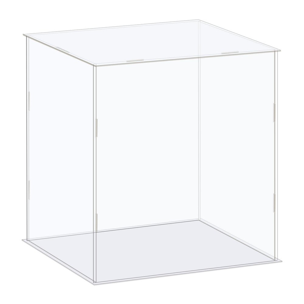 MECCANIXITY Acrylic Display Case Box Clear Dustproof Protection Showcase 8.3x6.3x8.3 Inch for Collectibles Display