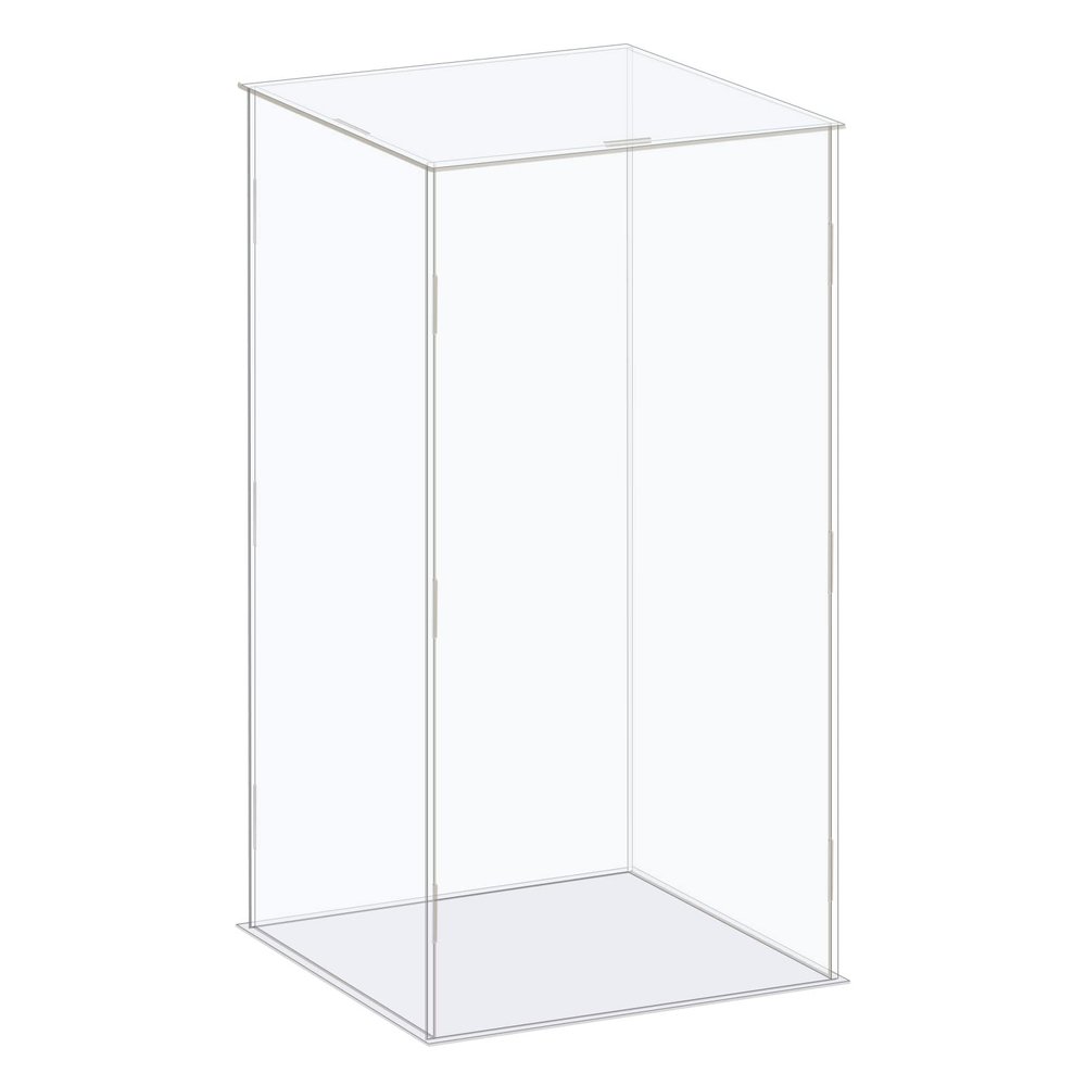 MECCANIXITY Acrylic Display Case Box Clear Dustproof Protection Showcase 6.3x6.3x12.2 Inch for Collectibles Display