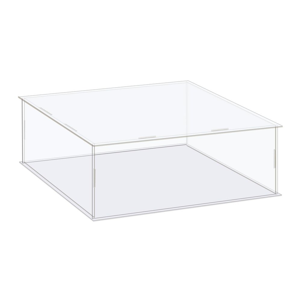 MECCANIXITY Acrylic Display Case Box Clear Dustproof Protection Showcase 10x10x4 Inch for Collectibles Display
