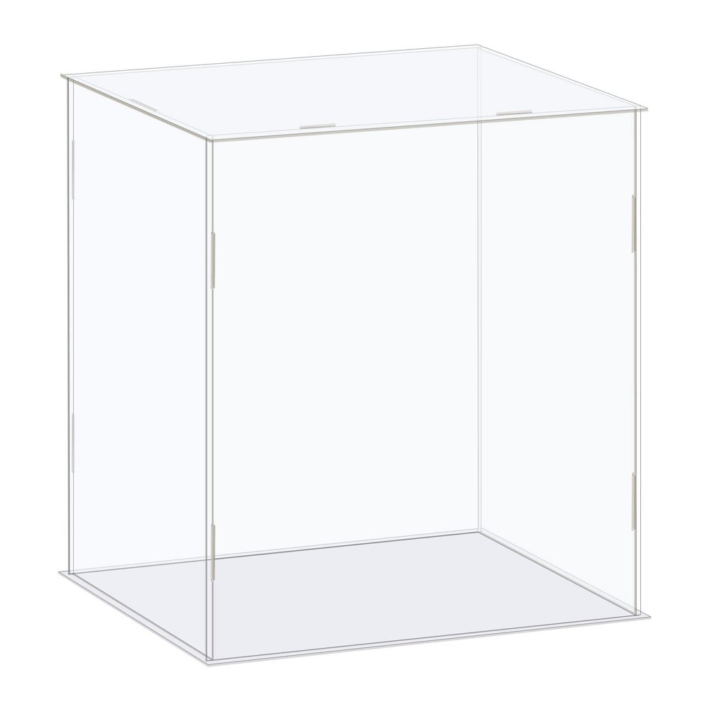 MECCANIXITY Acrylic Display Case Box Clear Dustproof Protection Showcase 10x6.3x10 Inch for Collectibles Display