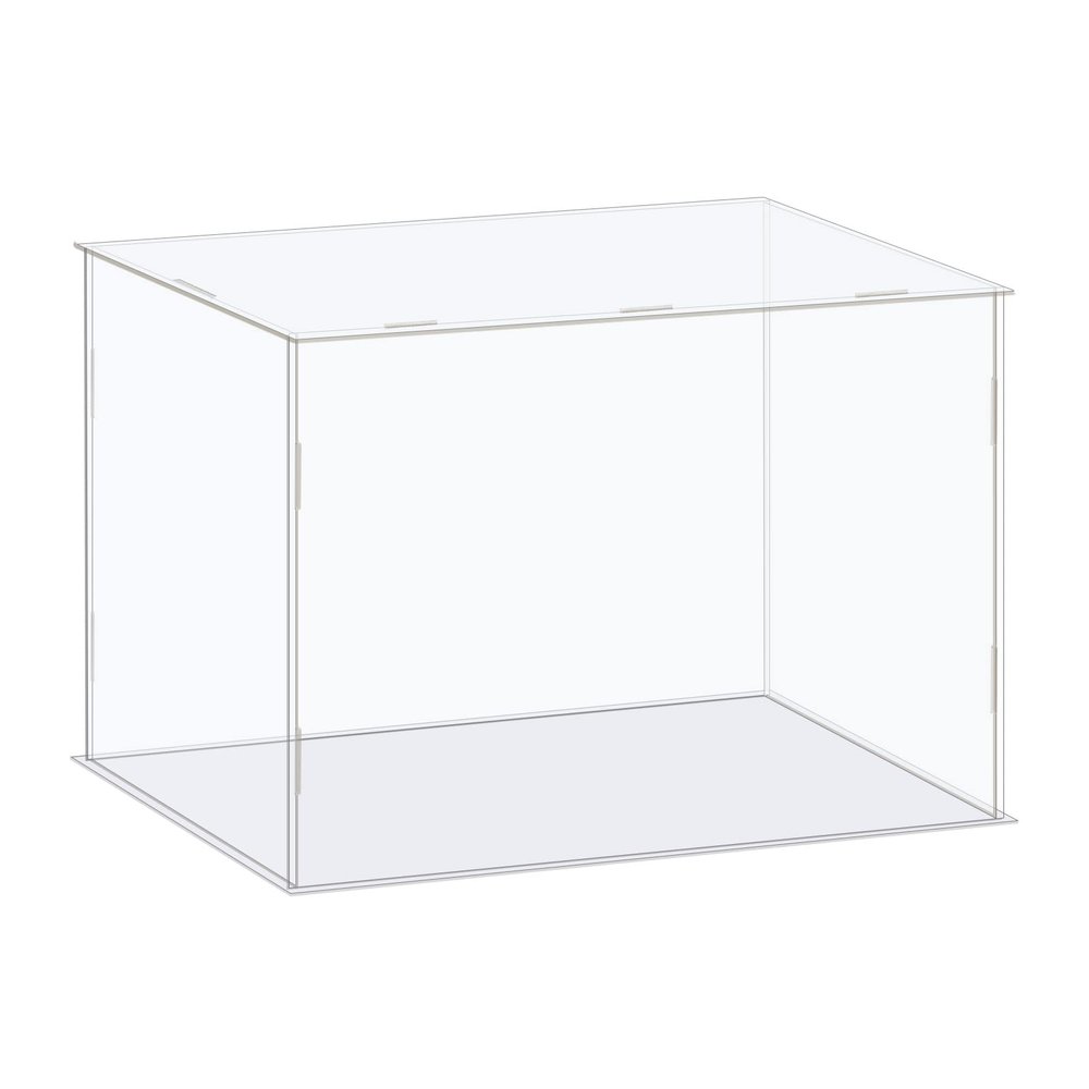 MECCANIXITY Acrylic Display Case Box Clear Dustproof Protection Showcase 12.2x6.3x6.3 Inch for Collectibles Display