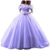 CharmingBridal Cinderella Princess Dress Off Shoulder Ball Gown Costume Quinceanera Dresses Lavender view 1