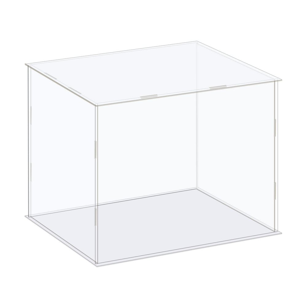 MECCANIXITY Acrylic Display Case Box Clear Dustproof Protection Showcase 10x8.3x8.3 Inch for Collectibles Display