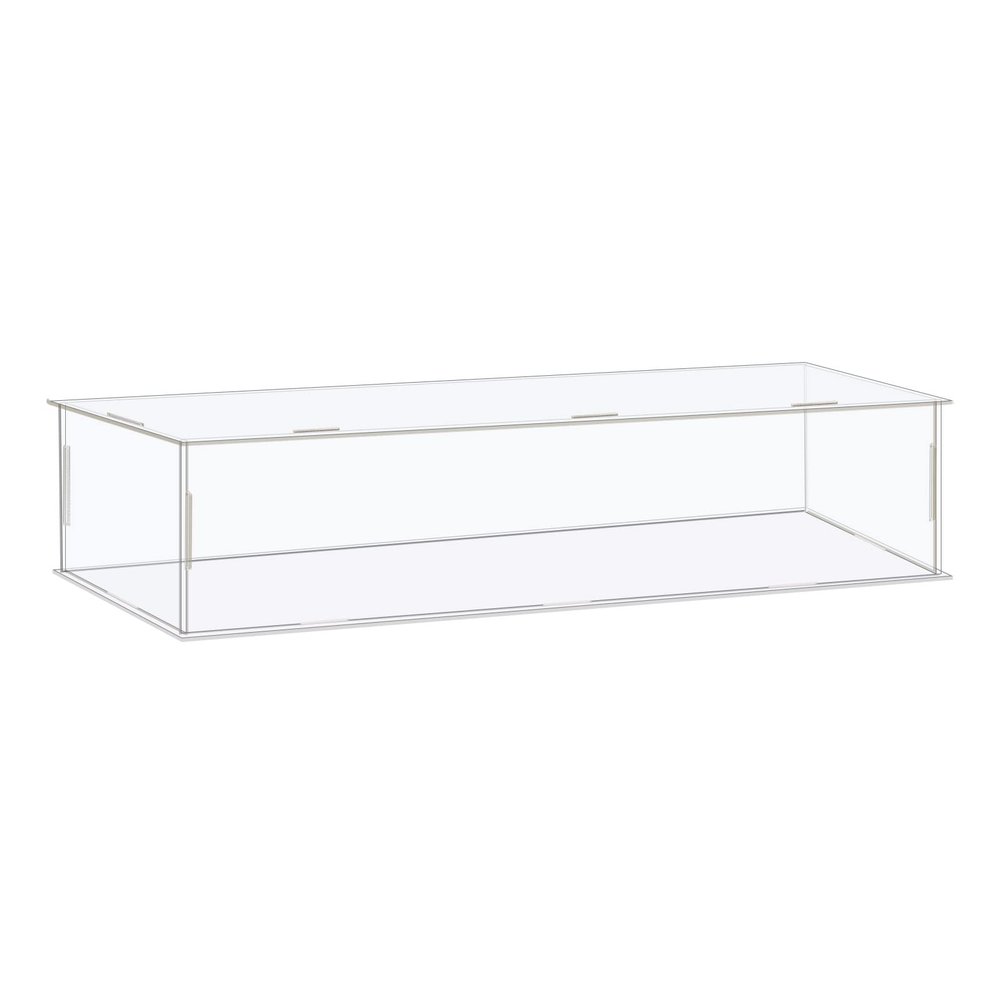 MECCANIXITY Acrylic Display Case Box Clear Dustproof Protection Showcase 14.1x4.3x4.3 Inch for Collectibles Display