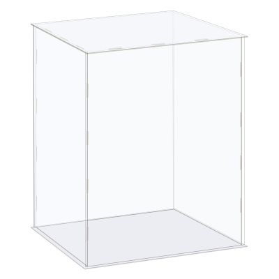 MECCANIXITY Acrylic Display Case Box Clear Dustproof Protection Showcase 14.1x14.1x16.1 Inch for Collectibles Display