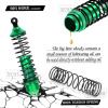 RCMYou RC Shocks & Front Rear Suspension Arm Upgrades Part for 1/10 Slash 4x4 VXL,Rustler 4X4 VXL,Stampede 4X4 VXL,Hoss 4X4 VXL,Alloy Big Bore RC Shock Absorber & More Durable A Arm,Green view 3