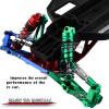 RCMYou RC Shocks & Front Rear Suspension Arm Upgrades Part for 1/10 Slash 4x4 VXL,Rustler 4X4 VXL,Stampede 4X4 VXL,Hoss 4X4 VXL,Alloy Big Bore RC Shock Absorber & More Durable A Arm,Green view 4