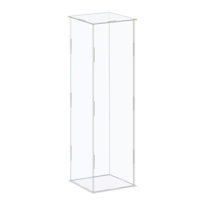 MECCANIXITY Acrylic Display Case Box Clear Dustproof Protection Showcase 4.3x4.3x14.1 Inch for Collectibles Display