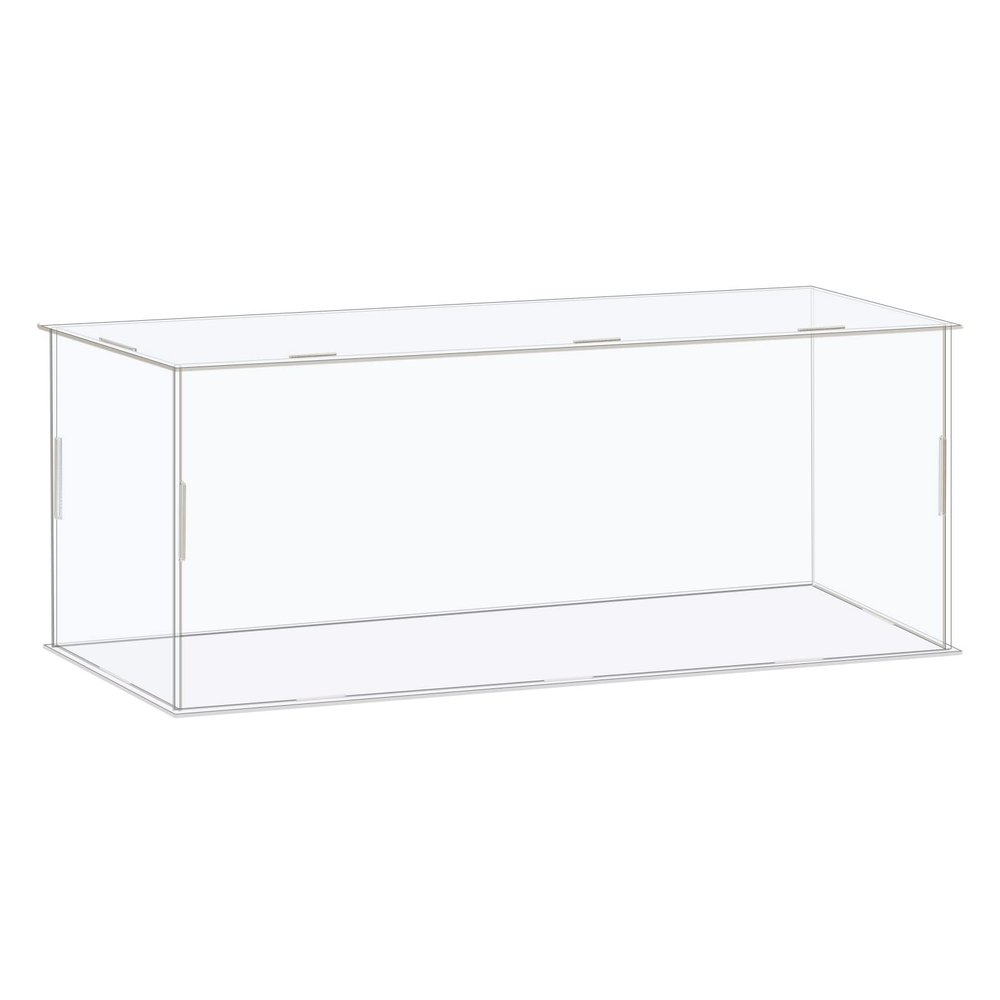 MECCANIXITY Acrylic Display Case Box Clear Dustproof Protection Showcase 14.1x4.3x6.3 Inch for Collectibles Display