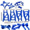 RCMYou Upgrades Part for 1/10 Rustler 4x4 VXL/Rustler 4x4,Alloy Suspension Arm,Caster Block,Steering Blocks,Rear Stub Axle Carriers,Steering Bellcranks,Shock Tower,Blue (More Durable Arm) view 1