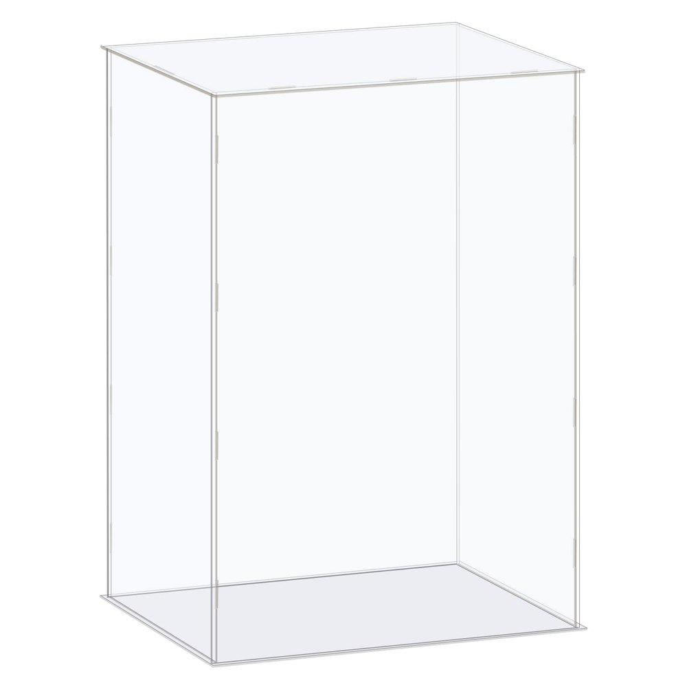 MECCANIXITY Acrylic Display Case Box Clear Dustproof Protection Showcase 14.1x6.3x16.1 Inch for Collectibles Display