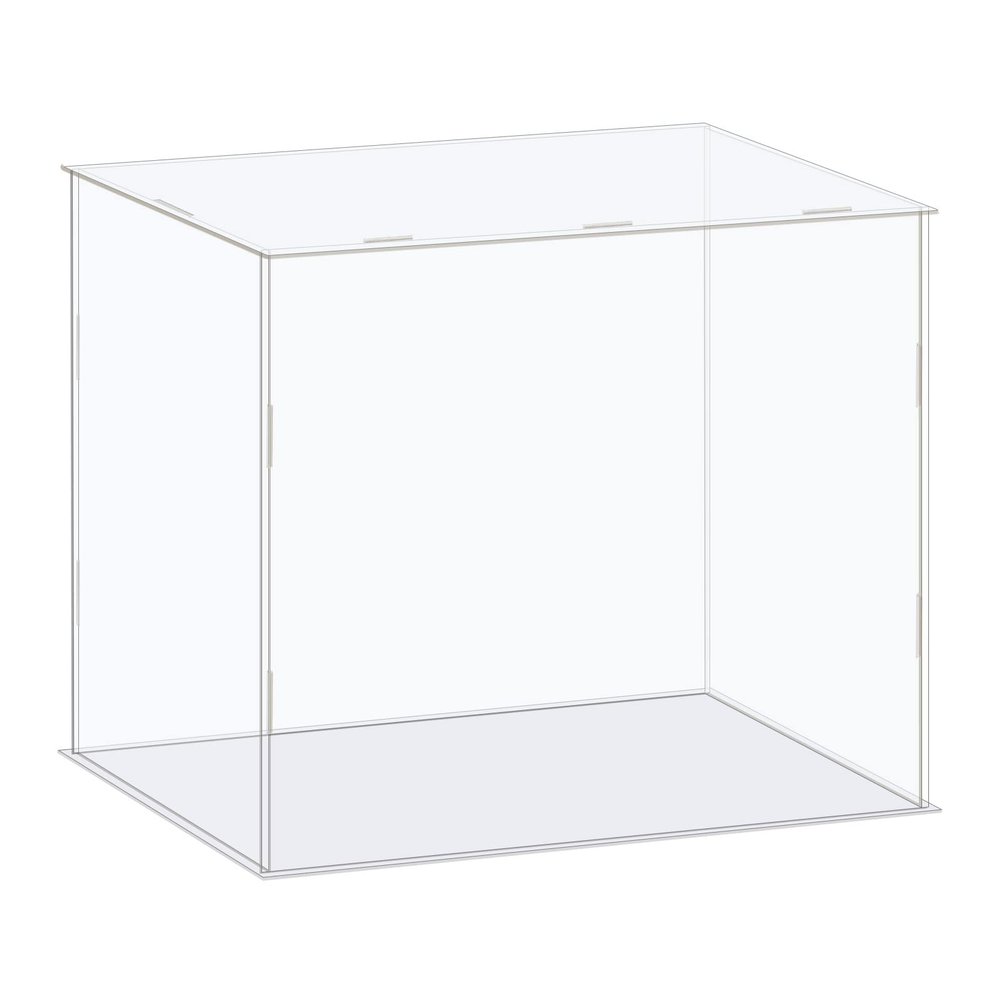 MECCANIXITY Acrylic Display Case Box Clear Dustproof Protection Showcase 14.1x6.3x10 Inch for Collectibles Display