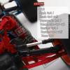 RCMYou RC Shocks & Front Rear Suspension Arm Upgrades Part for 1/10 Slash 4x4 VXL,Rustler 4X4 VXL,Stampede 4X4 VXL,Hoss 4X4 VXL,Alloy Big Bore RC Shock Absorber & More Durable A Arm,Red view 2