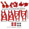 RCMYou Upgrades Part for 1/10 Slash/Rustler/Stampede/Hoss 4x4 VXL 4wd,Alloy Suspension Arm,Caster Block,Steering Blocks,Rear Stub Axle Carriers,4pcs Wheel Hex,Red (More Durable Arm) view 1
