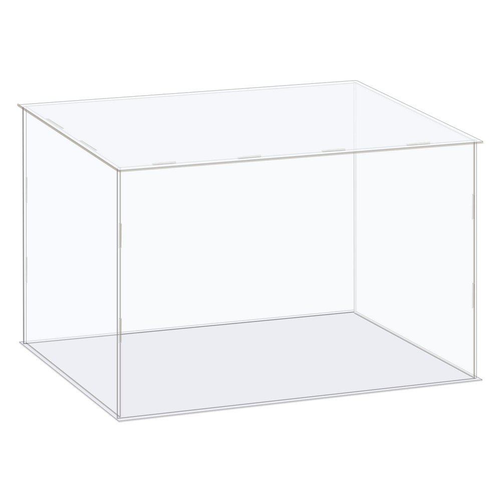 MECCANIXITY Acrylic Display Case Box Clear Dustproof Protection Showcase 16.1x10x10 Inch for Collectibles Display
