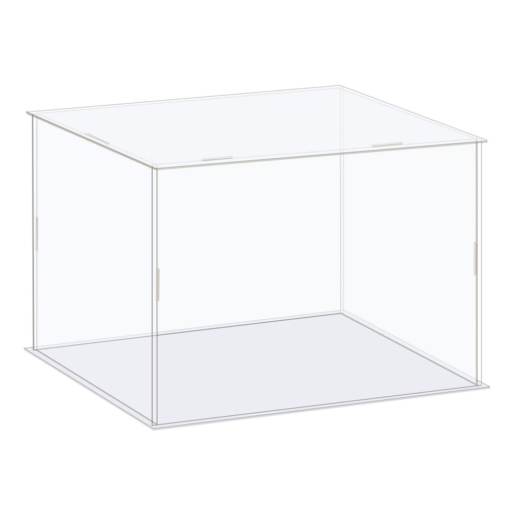 MECCANIXITY Acrylic Display Case Box Clear Dustproof Protection Showcase 8.3x6.3x4.3 Inch for Collectibles Display