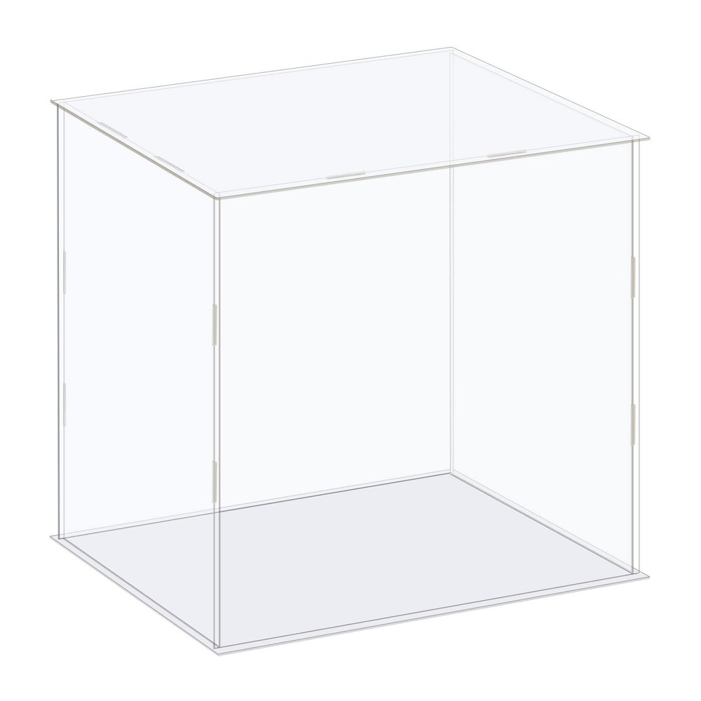 MECCANIXITY Acrylic Display Case Box Clear Dustproof Protection Showcase 10x8.3x10 Inch for Collectibles Display