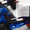 RCMYou RC Shocks & Front Rear Suspension Arm Upgrades Part for 1/10 Slash 4x4 VXL,Rustler 4X4 VXL,Stampede 4X4 VXL,Hoss 4X4 VXL,Alloy Big Bore RC Shock Absorber & More Durable A Arm,Navy Blue view 2