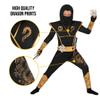 Morph Deluxe Black Boys Ninja Costume With Ninjas Toy Swords Accessory, Kids Ninja Costumes, Boy Halloween Costume, Small view 3