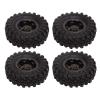 Alomejor Tires Brass 4pcs RC Wheel Hub Tires 1 Inch RC Tires for FCX24 118 124 Upgrade Parts (Black Gold) view 1