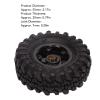 Alomejor Tires Brass 4pcs RC Wheel Hub Tires 1 Inch RC Tires for FCX24 118 124 Upgrade Parts (Black Gold) view 3