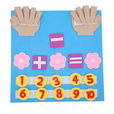 Math Busy Board, Felt Board Finger Numbers Counting Toy Felt Classic Counting Tool for Toddler Children Kids