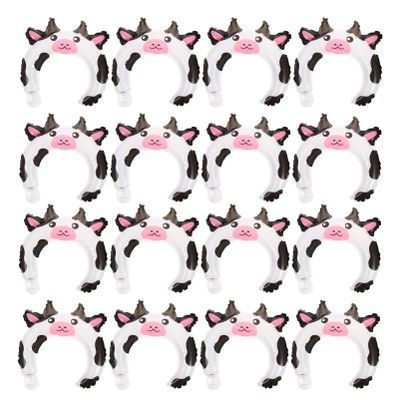 TOYANDONA 50pcs Cartoon Animal Balloon Headband for Boy Girl Inflatable Animal Party Ornament Safe Film for Halloween Christmas and Birthday Celebrations