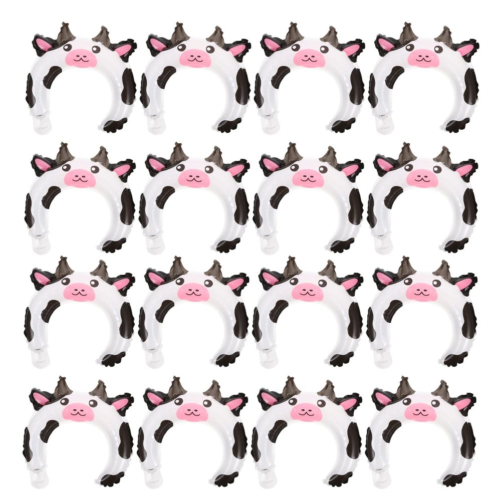 TOYANDONA 50pcs Cartoon Animal Balloon Headband for Boy Girl Inflatable Animal Party Ornament Safe Film for Halloween Christmas and Birthday Celebrations