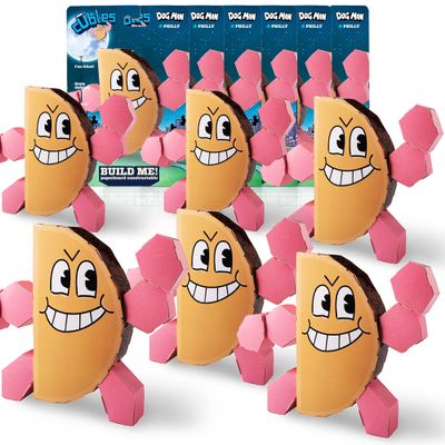 Cubles Classroom Must Haves, 3D Puzzle Origami Craft Kits, Paper Building Sets for Calming Corner Activity, Treasure Box Prize, Party Favor, Great STEM Toy Dog Man, Philly, 6 Pk