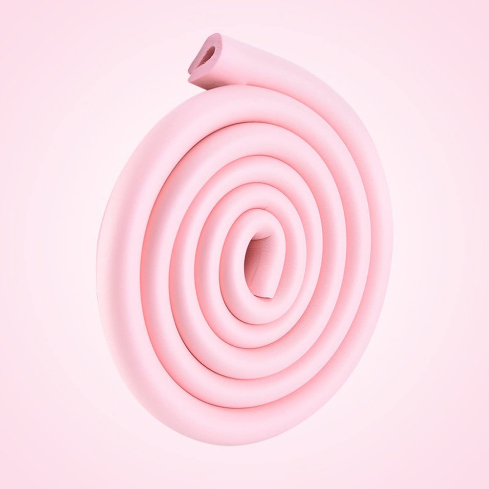 U Shape Baby Safety Desk Protector Edge Corner Guards,Soft Corner Protectors for Kids, Furniture Edge Anti-Collision Strip with Double-Sided Tape (2M,Pink)