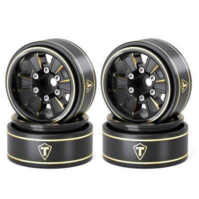TREAL 1.0 Beadlock Wheels Brass Heavy Weight Wheel Rims (4P) for SCX24 C10 Deadbolt Dodge AX24 FCX24 1/24 Crawler TRX4M 1/18 RC Crawler