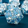 ARUOHHA Hollow DND Metal Dice Set Blue Dragons D and D Dice, RPG Role Playing Games Dungeons Polyhedral Dice with Gift Box D20 D12 D10 D8 D6 D4 view 3