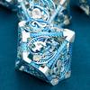 ARUOHHA Hollow DND Metal Dice Set Blue Dragons D and D Dice, RPG Role Playing Games Dungeons Polyhedral Dice with Gift Box D20 D12 D10 D8 D6 D4 view 4