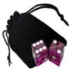 Genuine Peppermill Reno Casino Dice Purple Polished w/Pouch + Craps Dealer 36" Rattan Dice Stick (Cyber-Deals Bundle) view 2