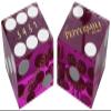 Genuine Peppermill Reno Casino Dice Purple Polished w/Pouch + Craps Dealer 36" Rattan Dice Stick (Cyber-Deals Bundle) view 3