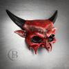 Evil Animal Halloween Masquerade Mask Devil Cosplay Mask Voodoo Skull Horns Antelope Curled Horns Halloween Costume Party Mask Ram Horns Devil Headpiece view 3